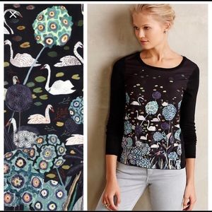 Michelle Morin Swan Tableau Pullover Sweater